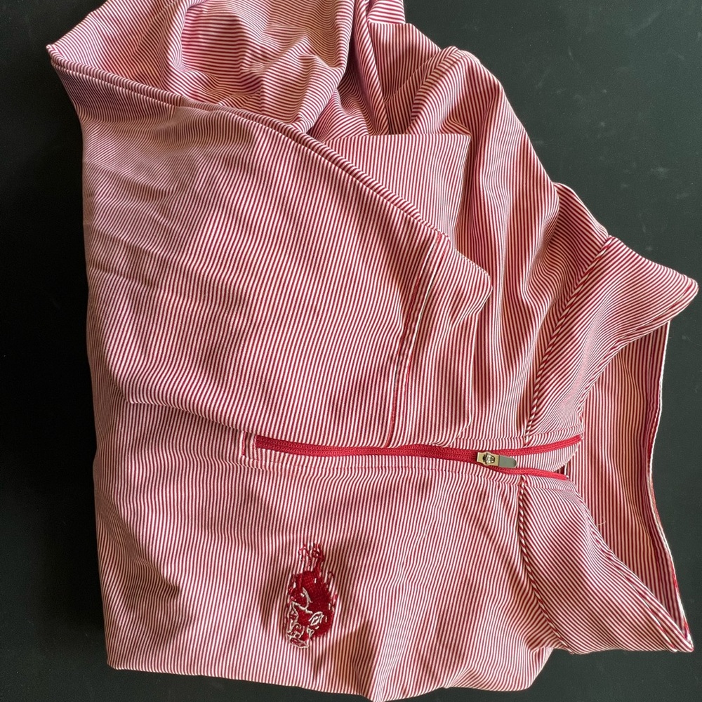 Arkansas Razorbacks Peter Millar Red and White Quarterzip